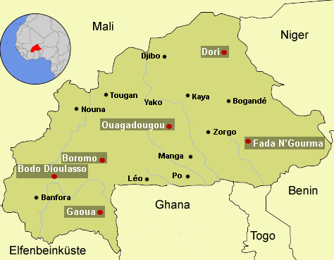 Map Burkina Faso