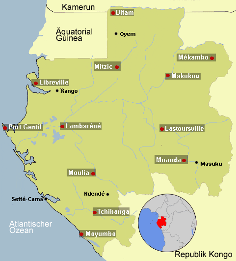 Map Gabun