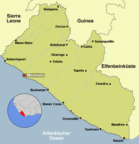 Map Liberia