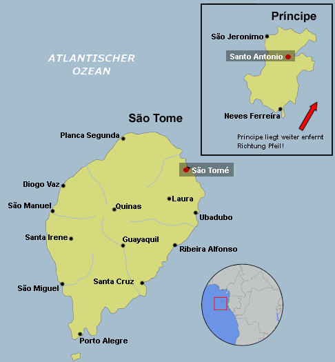 Map Sao Tome und Principe