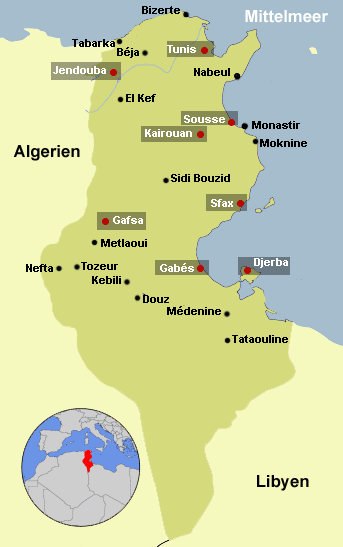 Map Tunesien
