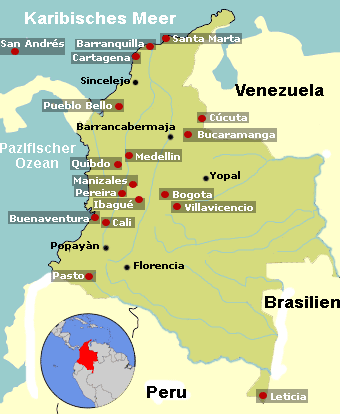 Map Kolumbien