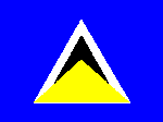 Nationalflagge von St. Lucia