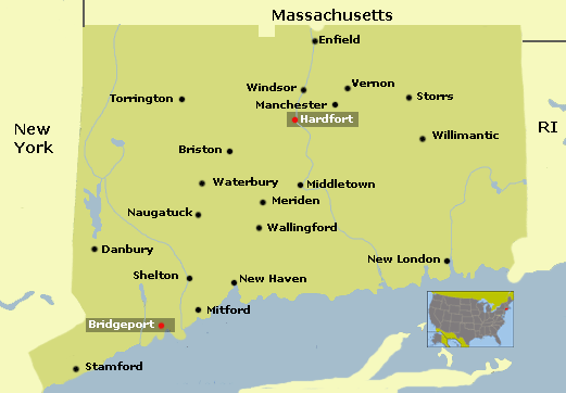 Map Connecticut