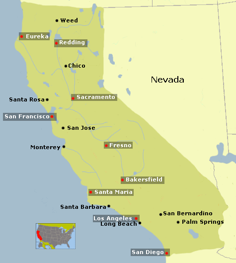 Map Kalifornien