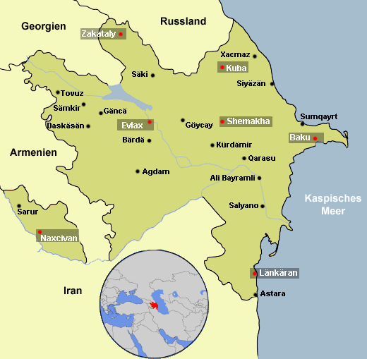 Karte Aserbeidschan
