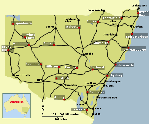 Map New South Wales