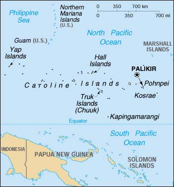 Landkarte Mikronesien