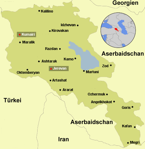 Map Armenien