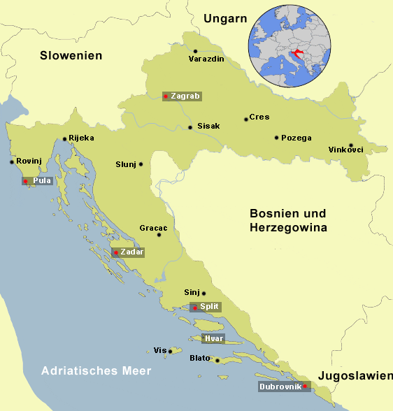 Map Kroatien