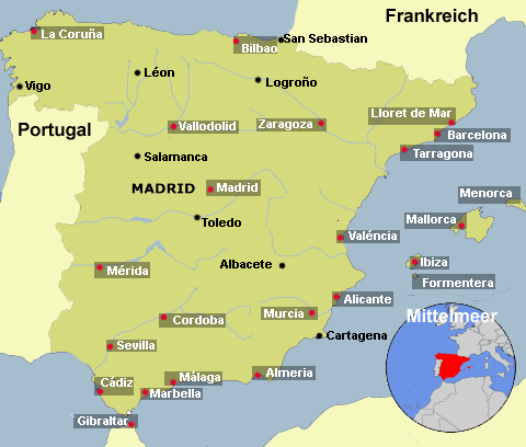 Map Spain