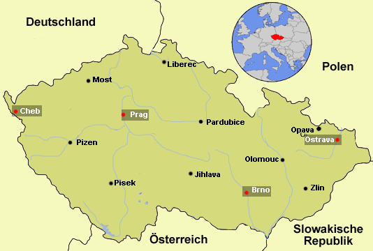 Map Tschechien