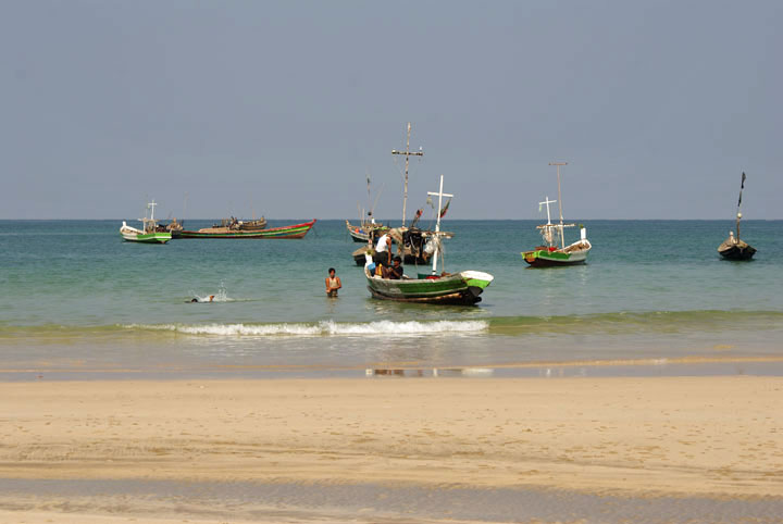Fischerdorf am Strand von Ngapali