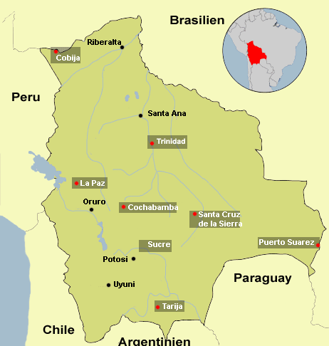 Map Bolivien