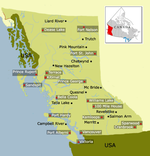 Map British Columbia