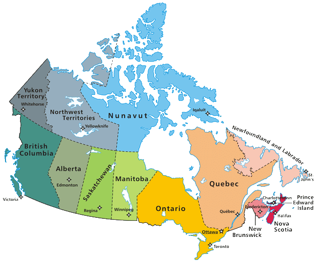 Karte Kanada