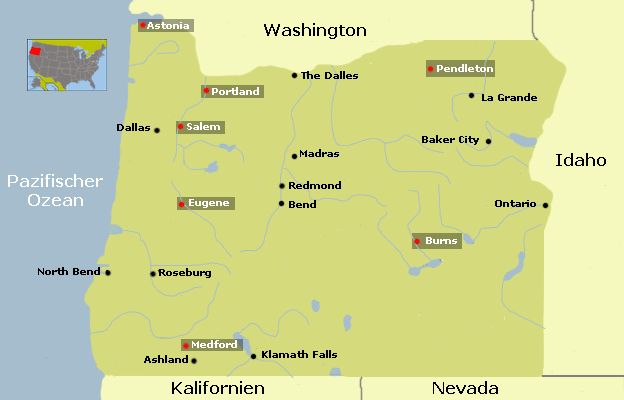 Map Oregon