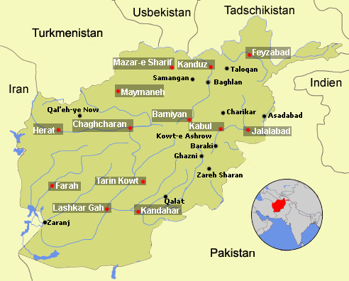 Karte Afghanistan