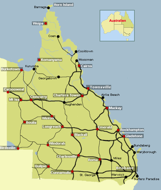 Map Queensland